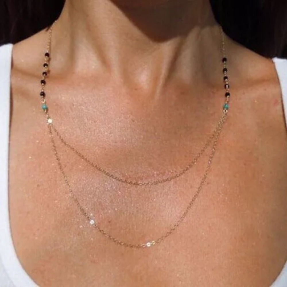 🆕 Sultry Bead Double Layer Necklace